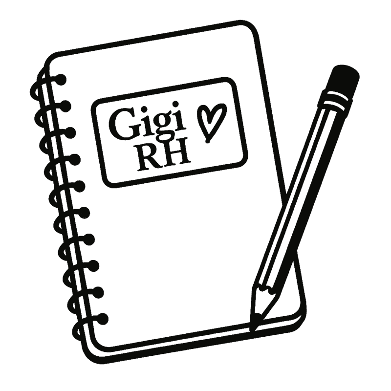 Carnet Gigi RH et crayon — illustration de la marque